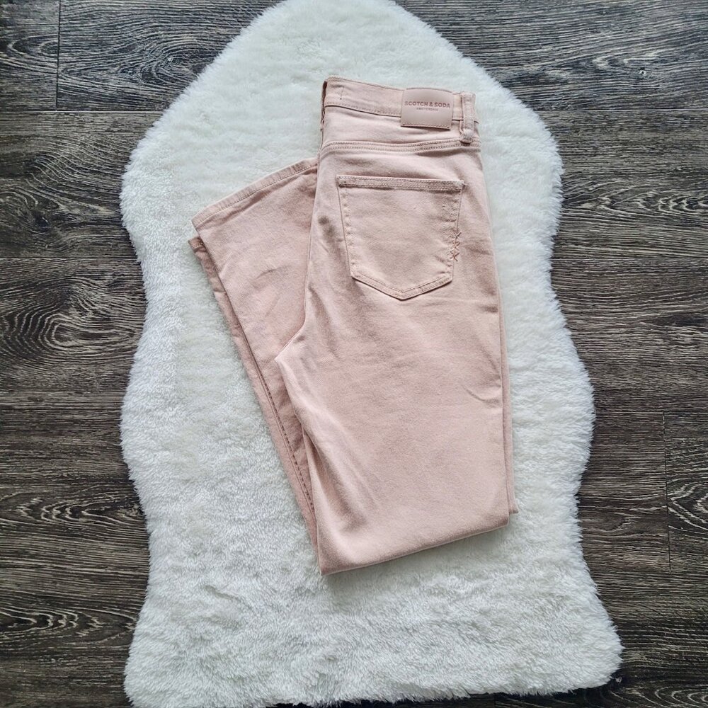 Scotch & Soda High Rise Slim Jean in Pink Blush Size 4